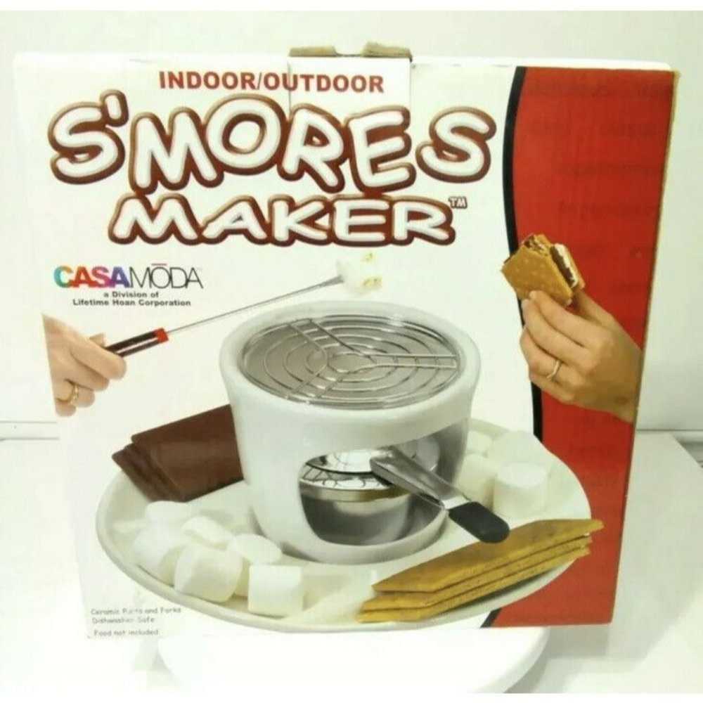 Casa Moda S'mores Maker Indoor/Outdoor Camp Fire Holidays Ceramic Family Desert